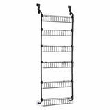 Darrahopens Tools > Tools Storage > Wall Storage Racks Artiss Over Door Storage Hanger Pantry 6-Tier Metal Hook Hanging Organiser Black