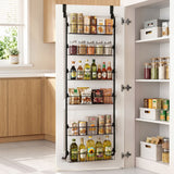 Darrahopens Tools > Tools Storage > Wall Storage Racks Artiss Over Door Storage Hanger Pantry 6-Tier Metal Hook Hanging Organiser Black