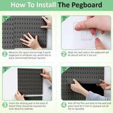 Darrahopens Tools > Tools Storage > Wall Storage Racks CARLA HOME Pegboard Wall Organizer Kit – 2 Black Modular Pegboards with 10 Accessories for Office, Gaming & Home Storage
