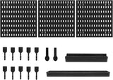 Darrahopens Tools > Tools Storage > Wall Storage Racks CARLA HOME Pegboard Wall Organizer Kit with 3 Modular Black Panels & 17 Accessories for Gaming, Office & Craft Storage