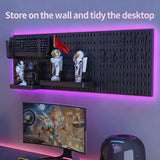 Darrahopens Tools > Tools Storage > Wall Storage Racks CARLA HOME Pegboard Wall Organizer Kit with 3 Modular Black Panels & 17 Accessories for Gaming, Office & Craft Storage