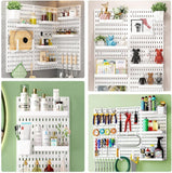 Darrahopens Tools > Tools Storage > Wall Storage Racks CARLA HOME Pegboard Wall Organizer Kit with 3 Modular Panels & 17 Accessories for Office, Gaming & Craft Storage