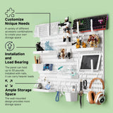 Darrahopens Tools > Tools Storage > Wall Storage Racks CARLA HOME Pegboard Wall Organizer Kit with 3 Modular Panels & 17 Accessories for Office, Gaming & Craft Storage