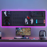 Darrahopens Tools > Tools Storage > Wall Storage Racks CARLA HOME Pegboard Wall Organizer Kit with 4 Modular Black Pegboards & 19 Accessories for Gaming, Office & Craft Storage (Black)