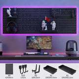 Darrahopens Tools > Tools Storage > Wall Storage Racks CARLA HOME Pegboard Wall Organizer Kit with 4 Modular Black Pegboards & 19 Accessories for Gaming, Office & Craft Storage (Black)