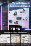 Darrahopens Tools > Tools Storage > Wall Storage Racks CARLA HOME Pegboard Wall Organizer Kit with 4 Modular Black Pegboards & 19 Accessories for Gaming, Office & Craft Storage (White)