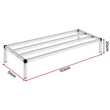 Darrahopens Tools > Tools Storage > Wall Storage Racks Giantz 122x51cm Aluminum Dunnage Rack Heavy Duty Kitchen Storage Platform In Australia - Darrahopens