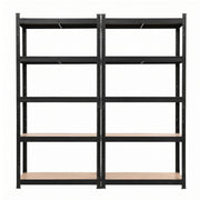 Darrahopens Tools > Tools Storage > Wall Storage Racks Giantz 2-Rack Garage Shelving 1.6X0.8m MDF Warehouse Shelves Storage Rack Black In Australia - Darrahopens