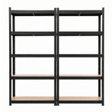 Darrahopens Tools > Tools Storage > Wall Storage Racks Giantz 2-Rack Garage Shelving 1.6X0.8m MDF Warehouse Shelves Storage Rack Black In Australia - Darrahopens