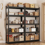 Darrahopens Tools > Tools Storage > Wall Storage Racks Giantz 2-Rack Garage Shelving 1.6X0.8m MDF Warehouse Shelves Storage Rack Black In Australia - Darrahopens
