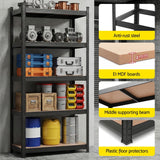 Darrahopens Tools > Tools Storage > Wall Storage Racks Giantz 2-Rack Garage Shelving 1.6X0.8m MDF Warehouse Shelves Storage Rack Black In Australia - Darrahopens