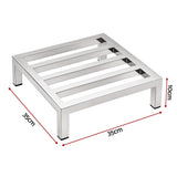 Darrahopens Tools > Tools Storage > Wall Storage Racks Giantz 35x35cm Dunnage Rack 2-Pack Stainless Steel Kitchen Floor Stand In Australia - Darrahopens