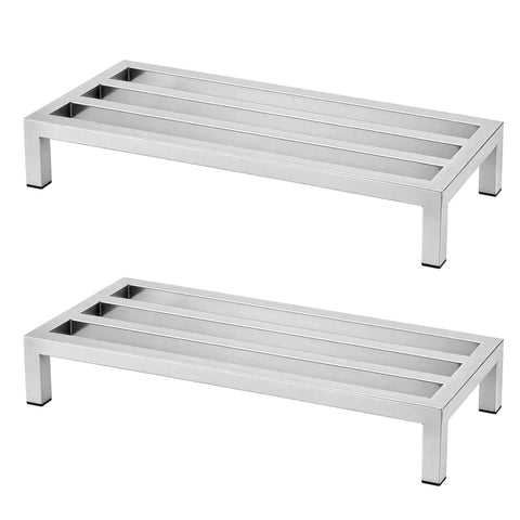 Darrahopens Tools > Tools Storage > Wall Storage Racks Giantz 60x35cm Dunnage Rack 2-Pack Stainless Steel Kitchen Floor Stand In Australia - Darrahopens