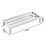 Darrahopens Tools > Tools Storage > Wall Storage Racks Giantz 60x35cm Dunnage Rack 2-Pack Stainless Steel Kitchen Floor Stand In Australia - Darrahopens