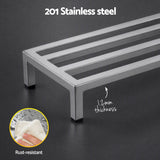 Darrahopens Tools > Tools Storage > Wall Storage Racks Giantz 60x35cm Dunnage Rack 2-Pack Stainless Steel Kitchen Floor Stand In Australia - Darrahopens