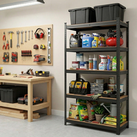 Darrahopens Tools > Tools Storage > Wall Storage Racks Giantz Garage Shelving 1.6X0.8m Warehouse Shelves Storage Rack Pallet Racking Black