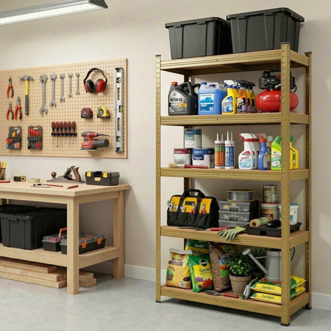 Darrahopens Tools > Tools Storage > Wall Storage Racks Giantz Garage Shelving 1.6X0.8m Warehouse Shelves Storage Rack Pallet Racking Yellow