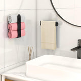 Darrahopens Tools > Tools Storage > Wall Storage Racks Hand Towel Holder, Self Adhesive Towel Racks for Bathroom Wall Mounted, 8 Inch Square Hand Towel Bar Stick on Wall for Kitchen Cabinet RV, Black (2 Pack)