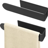 Darrahopens Tools > Tools Storage > Wall Storage Racks Hand Towel Holder, Self Adhesive Towel Racks for Bathroom Wall Mounted, 8 Inch Square Hand Towel Bar Stick on Wall for Kitchen Cabinet RV, Black (2 Pack)