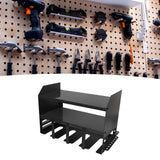 Darrahopens Tools > Tools Storage > Wall Storage Racks Power Tool Organizer 4 Slots Iron Structure Multifunctional Compact Drill Holder Wall Mount for Workshop Warehouse Black In Australia - Darrahopens