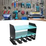 Darrahopens Tools > Tools Storage > Wall Storage Racks Power Tool Organizer 4 Slots Iron Structure Multifunctional Compact Drill Holder Wall Mount for Workshop Warehouse Blue In Australia - Darrahopens