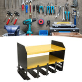 Darrahopens Tools > Tools Storage > Wall Storage Racks Power Tool Organizer 4 Slots Iron Structure Multifunctional Compact Drill Holder Wall Mount for Workshop Warehouse Yellow In Australia - Darrahopens