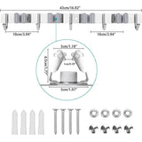 Darrahopens Tools > Tools Storage > Wall Storage Racks Stainless Steel Wall Mounted Broom Holder, Wall Mounted Broom Hanger With 4 Slots And 5 Hooks For Kitchen, Bathroom,