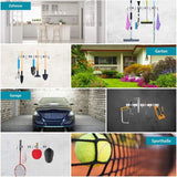 Darrahopens Tools > Tools Storage > Wall Storage Racks Stainless Steel Wall Mounted Broom Holder, Wall Mounted Broom Hanger With 4 Slots And 5 Hooks For Kitchen, Bathroom,