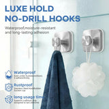 Darrahopens Tools > Tools Storage > Wall Storage Racks Suction Cup Hooks for Inside Shower,Heavy Duty Reusable No-Drill Hooks for Bathroom Wall,Glass,Windows,Tile - for Hanging Towels,Robes,Loofah-Wreath Hangers for Front Door,4packs (Silver)