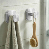 Darrahopens Tools > Tools Storage > Wall Storage Racks Suction Cup Hooks for Inside Shower,Heavy Duty Reusable No-Drill Hooks for Bathroom Wall,Glass,Windows,Tile - for Hanging Towels,Robes,Loofah-Wreath Hangers for Front Door,4packs (Silver)