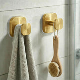 Darrahopens Tools > Tools Storage > Wall Storage Racks Suction Cup Hooks for Inside Shower,Heavy Duty Reusable No-Drill Hooks for Bathroom Wall,Glass,Windows,Tile-for Hanging Towels,Robes,Loofah - Wreath Hangers for Front Door,4packs (Gold)