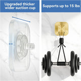 Darrahopens Tools > Tools Storage > Wall Storage Racks Suction Cup Hooks for Inside Shower,Heavy Duty Reusable No-Drill Hooks for Bathroom Wall,Glass,Windows,Tile-for Hanging Towels,Robes,Loofah - Wreath Hangers for Front Door,4packs (Gold)