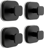 Darrahopens Tools > Tools Storage > Wall Storage Racks Suction Cup Hooks for Inside Shower,Heavy Duty Reusable No-Drill Hooks for Bathroom Wall,Glass,Windows,Tile-for Hanging Towels,Robes,Loofah - Wreath Hangers for Front Door,4packs (Black)
