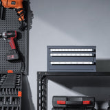 Darrahopens Tools > Tools Storage > Work Benches VEVOR Drill Bit Dispenser Cabinet, Three-Drawer Drill Bit Organizer Cabinet for 1/16" to 1/2", Steel Drill Dispenser Organizer Cabinet with Labels, Stackable Drill Dispenser for Drill Bit Storage