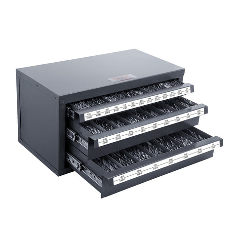 Darrahopens Tools > Tools Storage > Work Benches VEVOR Drill Bit Dispenser Cabinet, Three-Drawer Drill Bit Organizer Cabinet for 1/16" to 1/2", Steel Drill Dispenser Organizer Cabinet with Labels, Stackable Drill Dispenser for Drill Bit Storage