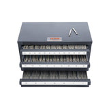 Darrahopens Tools > Tools Storage > Work Benches VEVOR End Mill Dispenser Cabinet, Three-Drawer End Mill Organizer Cabinet for 1/8" to 1", Steel End Mill Dispenser Organizer Cabinet with Labels, 29-Compartment Stackable for End Mill Storage