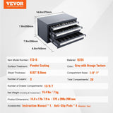 Darrahopens Tools > Tools Storage > Work Benches VEVOR End Mill Dispenser Cabinet, Three-Drawer End Mill Organizer Cabinet for 1/8" to 1", Steel End Mill Dispenser Organizer Cabinet with Labels, 29-Compartment Stackable for End Mill Storage