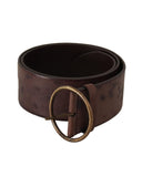 Darrahopens Women's Fashion > Accessories Authentic Dolce &amp; Gabbana Leather Belt with Engraved Logo Buckle 90 cm Women