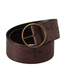 Darrahopens Women's Fashion > Accessories Authentic Dolce &amp; Gabbana Leather Belt with Engraved Logo Buckle 90 cm Women