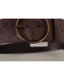Darrahopens Women's Fashion > Accessories Authentic Dolce &amp; Gabbana Leather Belt with Engraved Logo Buckle 90 cm Women