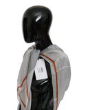 Darrahopens Women's Fashion > Accessories Costume National Women's Gray Orange Silk Floral Foulard Wrap Scarf - One Size