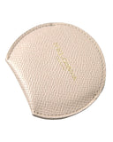 Darrahopens Women's Fashion > Accessories Dolce & Gabbana Women's Beige Calfskin Leather Round Logo Hand Mirror Holder - One Size
