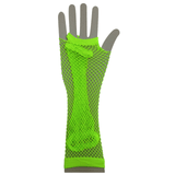Darrahopens Women's Fashion > Accessories FISHNET GLOVES Fingerless Elbow Length 70s 80s Womens Costume Party Dance - Fluro Green - One Size
