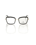 Darrahopens Women's Fashion > Accessories Gold and Black Patterned Square Eyeglasses One Size Women