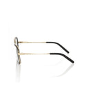 Darrahopens Women's Fashion > Accessories Gold and Black Patterned Square Eyeglasses One Size Women
