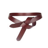 Darrahopens Women's Fashion > Accessories Peroz Arla Women's Brown Leather Knotted Belt