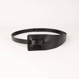 Darrahopens Women's Fashion > Accessories Peroz Ivy Women's Black Leather Knot Belt