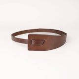 Darrahopens Women's Fashion > Accessories Peroz Ivy Women's Brown Leather Knot Belt