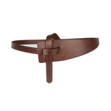 Darrahopens Women's Fashion > Accessories Peroz Ivy Women's Brown Leather Knot Belt