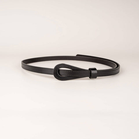 Darrahopens Women's Fashion > Accessories Peroz Joy Women's Black Leather Knot Belt